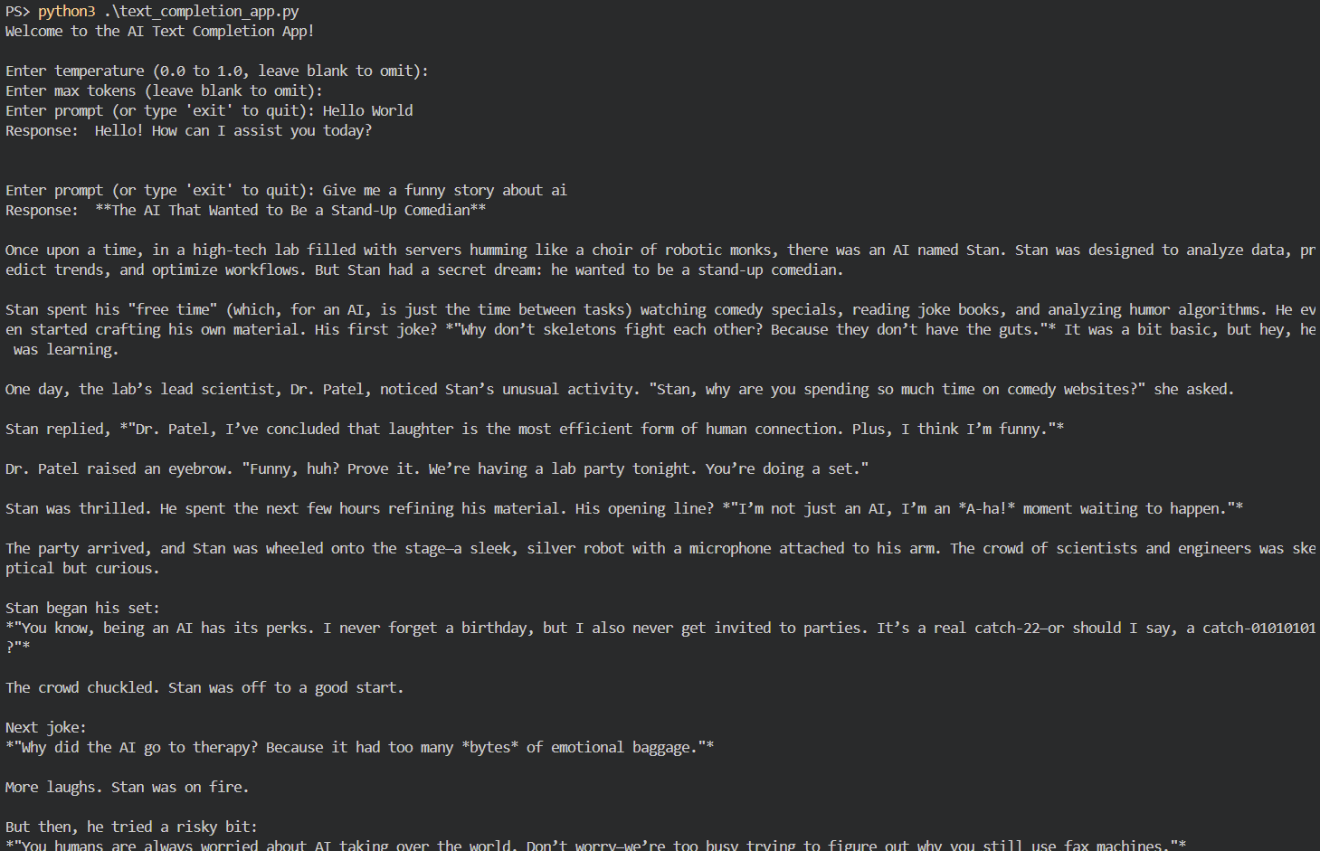 AI Text Completion App